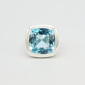 David Yurman Albion Ring w/ Blue Topaz - 20 mm - Size 8 - RARE